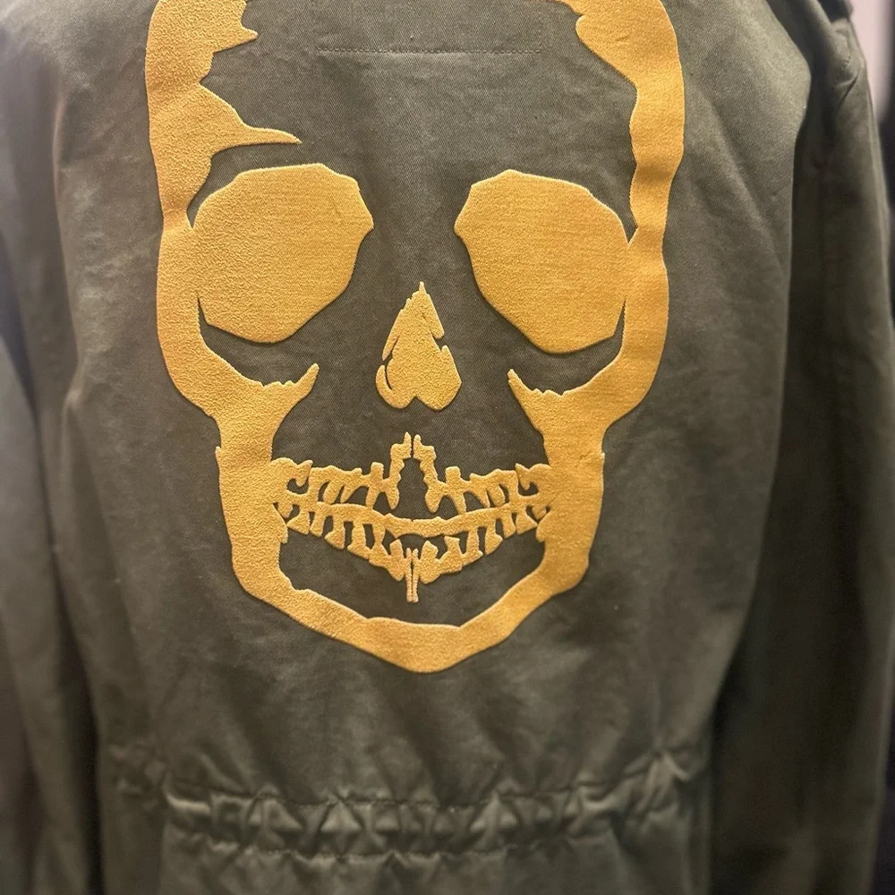 Zadig & Voltaire Olive Utility Jacket with Embroidered Patches - Picture 5 of 5